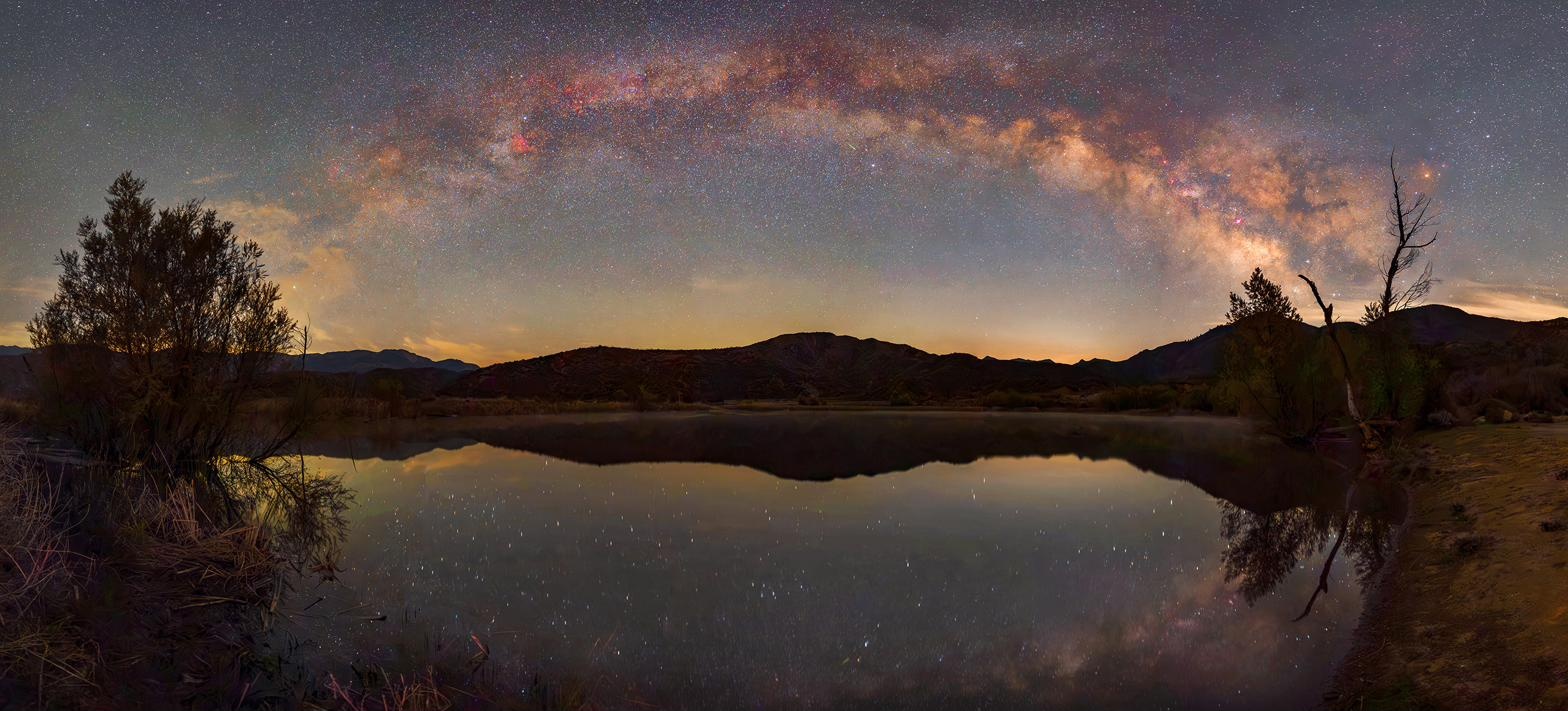 Milky Way arching over Rose Valley near Ojai